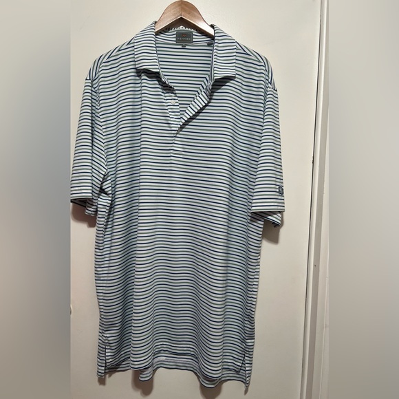 FENNEC STRIPE POLO SHIRT-Poly/Span moisture wicking stretch XL. - Picture 1 of 8
